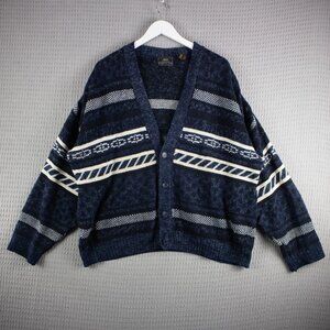 Sears Mens Store Knit Cardigan Vintage 1990s